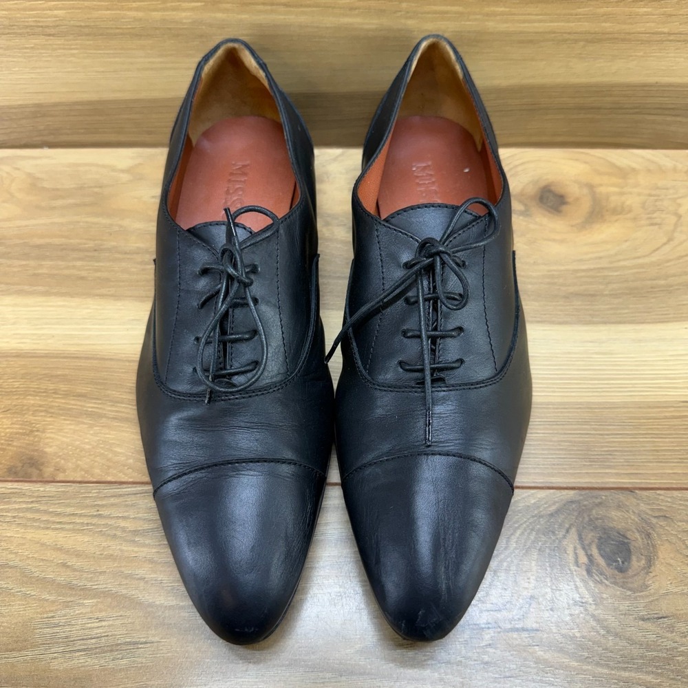 Missoni‎ Cap Toe Soft Leather Oxfords Womens 8.5 EU 38.5 Modern Office Old Money